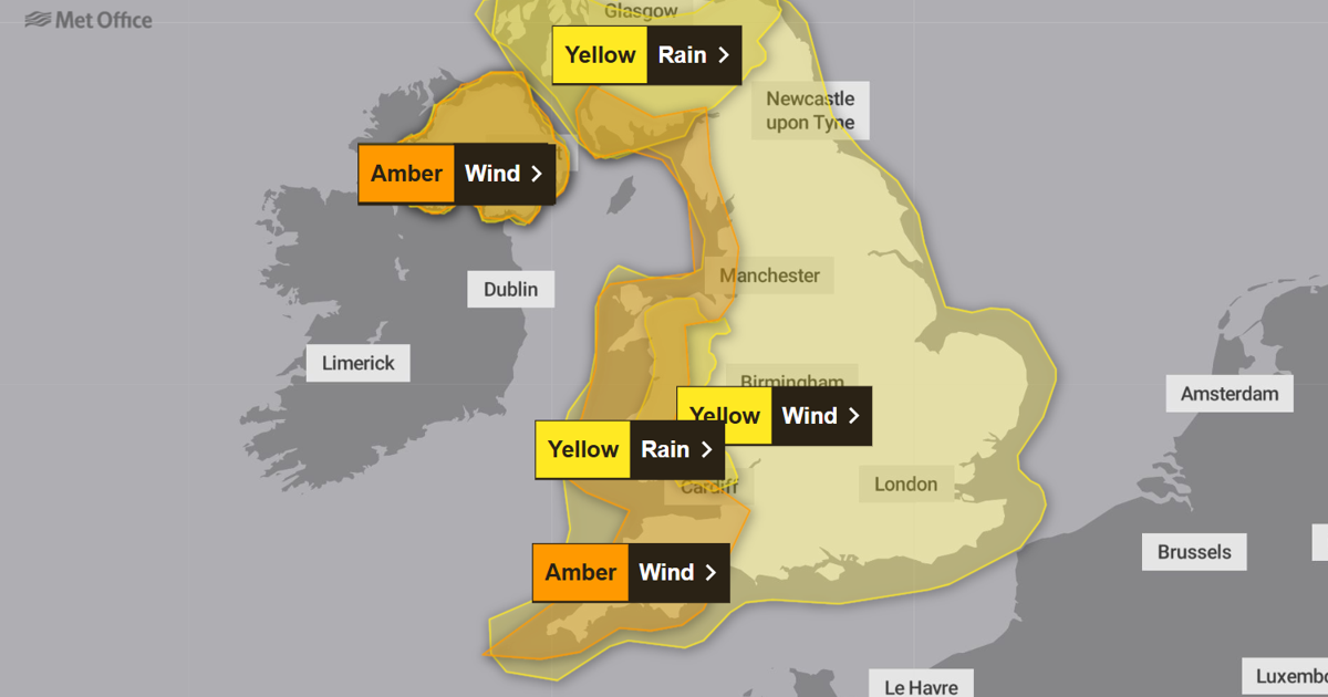 Amber Weather Alert issued for the weekend during Storm Darragh - South ...